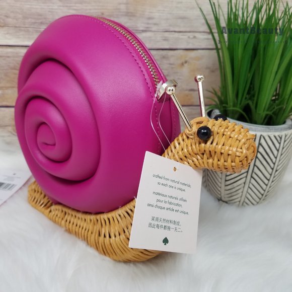 KATE SPADE ENCHANTED FOREST SCARLETT SNAIL WICKER - Picture 4 of 12